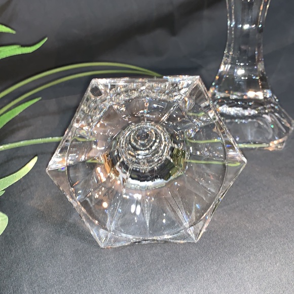 Vintage CRYSTAL CLEAR “St Lucia” lead crystal candle sticks - Picture 5 of 8